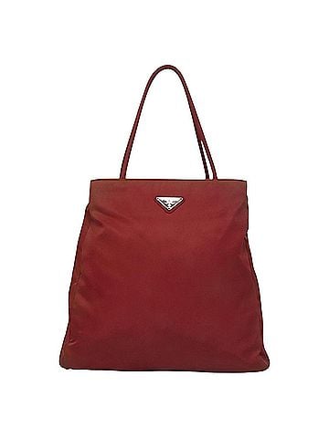 Prada Tessuto Red Synthetic Tote Bag (view 1)