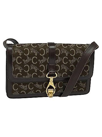 Céline Macadam Brown Canvas Shoulder Bag (view 1)
