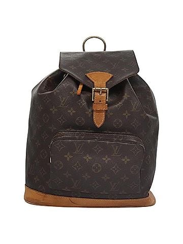 Louis Vuitton Montsouris Brown Canvas Backpack Bag (view 1)