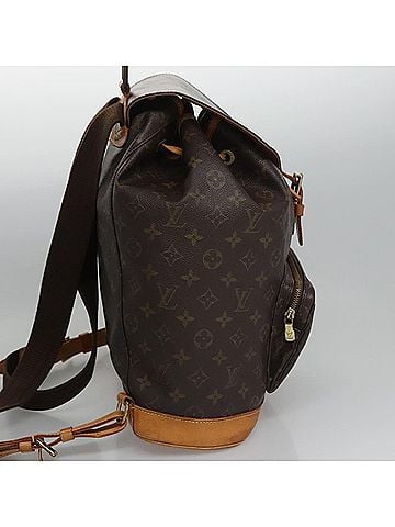 Louis Vuitton Montsouris Brown Canvas Backpack Bag (view 2)