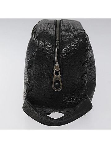 Bottega Veneta Intrecciato Black Leather Clutch Bag (view 2)