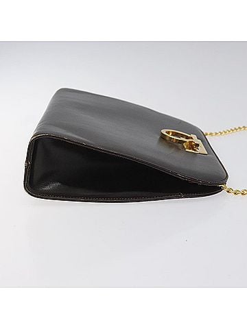 Salvatore Ferragamo Gancini Black Leather Shoulder Bag (view 1)