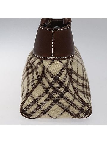 Burberry Nova Check Black Wool Handbag (view 2)
