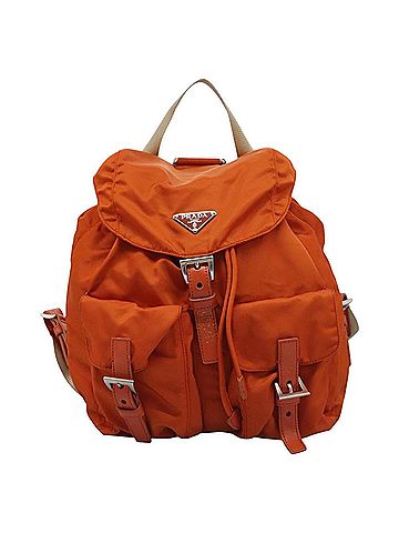 Prada Tessuto Orange Synthetic Backpack Bag (view 1)