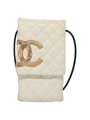 Chanel Cambon White Leather Shoulder Bag (view 1)