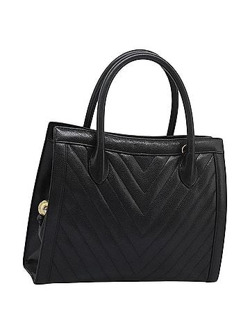 Chanel V-Stich Black Leather Handbag (view 1)
