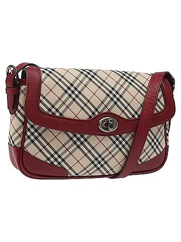 Burberry Nova Check Beige Canvas Shoulder Bag (view 1)