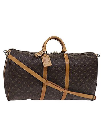 Louis Vuitton Keepall Bandoulière 60 Black Canvas Travel Bag (view 1)
