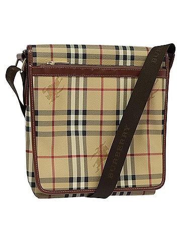 Burberry Nova Check Beige Canvas Shoulder Bag (view 1)
