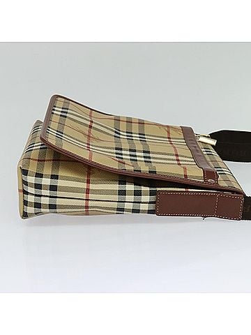 Burberry Nova Check Beige Canvas Shoulder Bag (view 2)
