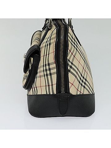 Burberry Nova Check Beige Canvas Tote Bag (view 2)