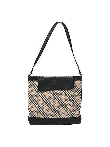 Burberry Nova Check Beige Canvas Shoulder Bag (view 1)