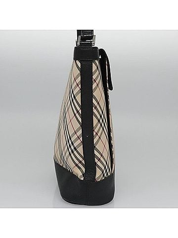 Burberry Nova Check Beige Canvas Shoulder Bag (view 2)
