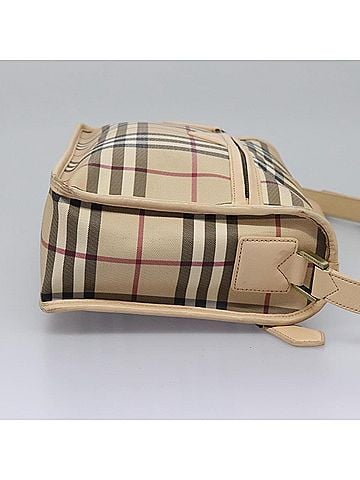 Burberry Nova Check Beige Canvas Shoulder Bag (view 2)