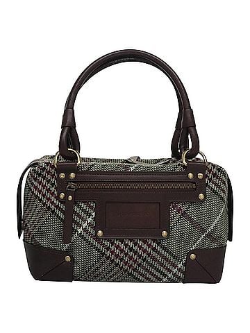 Burberry Nova Check Green Canvas Handbag (view 1)