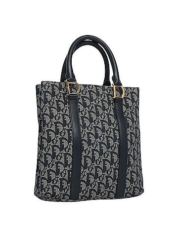 Dior Trotter Navy Canvas Tote Bag (view 1)