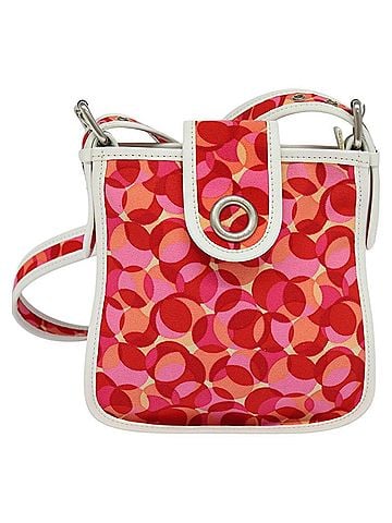 Céline Red Canvas Shoulder Bag (view 1)