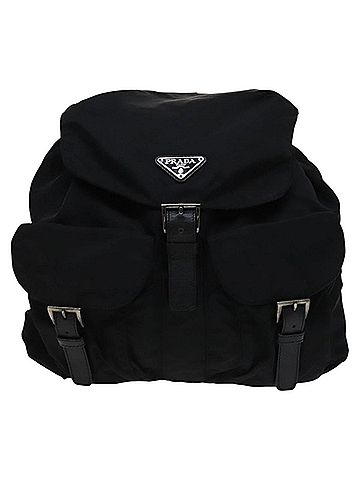 Prada Re-Nylon Black Synthetic Backpack Bag (view 1)