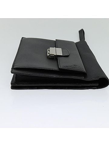 Versace Black Leather Clutch Bag (view 2)
