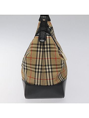 Burberry Nova Check Beige Leather Shoulder Bag (view 2)