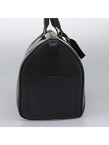Louis Vuitton Keepall 45 Black Leather Travel Bag (view 2)
