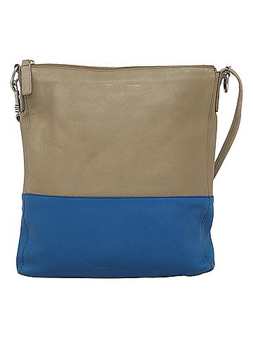 Céline Blue Leather Shoulder Bag (view 1)