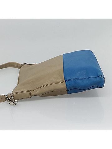 Céline Blue Leather Shoulder Bag (view 2)