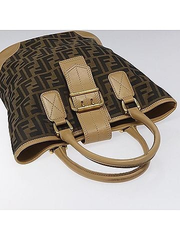 Fendi Zucca Brown Canvas Tote Bag (view 2)