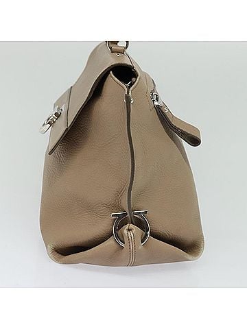 Salvatore Ferragamo Sofia Beige Leather Handbag (view 2)