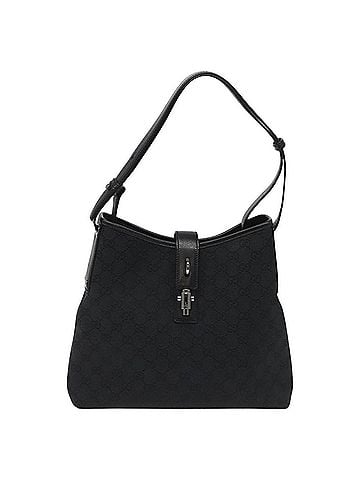 Gucci Jackie Vintage Black Canvas Shoulder Bag (view 1)