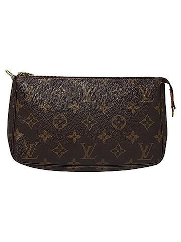 Louis Vuitton Pochette Accessoire Brown Canvas Clutch Bag (view 1)
