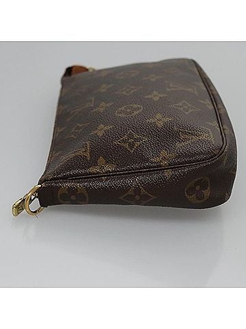 Louis Vuitton Pochette Accessoire Brown Canvas Clutch Bag (view 2)
