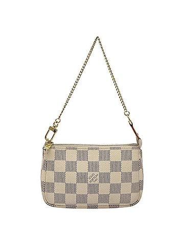 Louis Vuitton Pochette Accessoire White Canvas Clutch Bag (view 1)