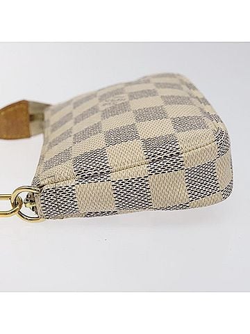 Louis Vuitton Pochette Accessoire White Canvas Clutch Bag (view 2)
