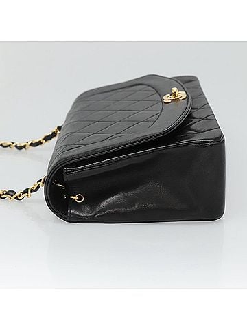 Chanel Diana Black Leather Shoulder Bag (view 2)