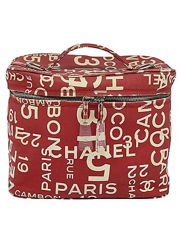 Chanel Red Canvas Clutch Bag (view 1)