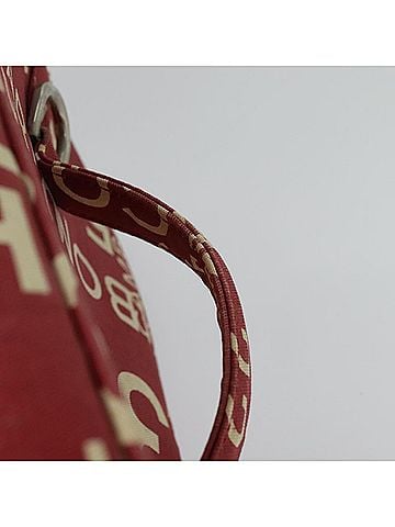 Chanel Red Canvas Clutch Bag (view 2)