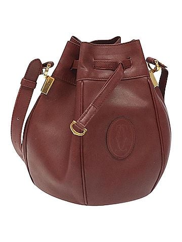 Cartier Red Leather Shoulder Bag (view 1)