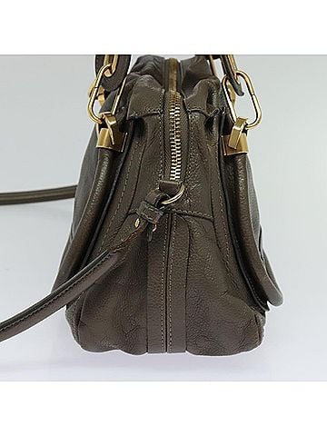 Chloé Paraty Grey Leather Handbag (view 2)