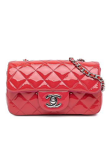 Chanel Extra Mini Rectangular Classic Patent Flap (view 1)