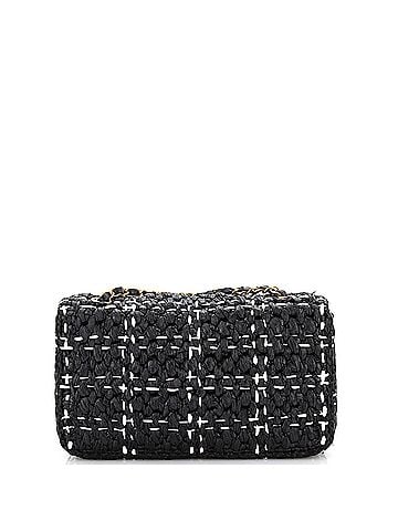 Chanel CC Chain Flap Bag Tweed Effect Braided Raffia Medium (view 2)