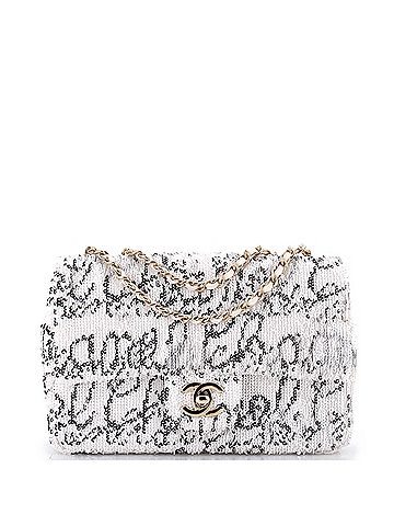 Chanel Classic Single Flap Bag Logo Signature Sequins Mini (view 1)