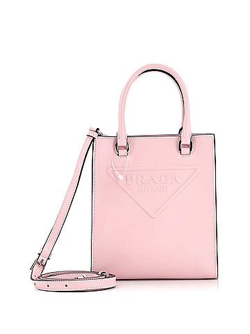Prada Logo Drill Tote Leather Mini (view 1)