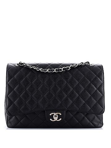 Chanel Classic Double Flap Bag Quilted Caviar Maxi (view 1)