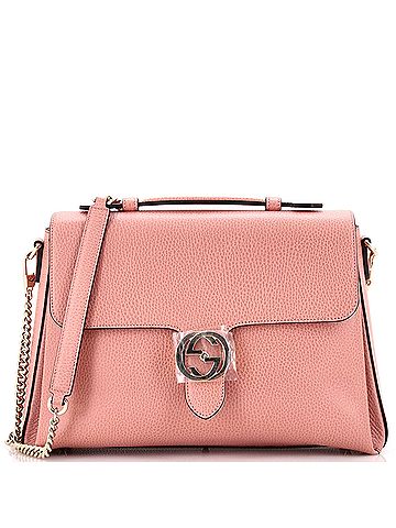 Gucci Interlocking Top Handle Bag Leather Medium (view 1)