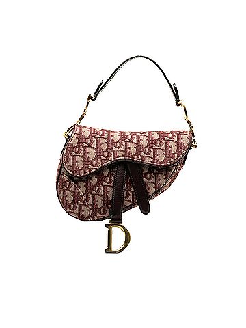 Dior Mini Oblique Canvas Saddle Bag (view 1)