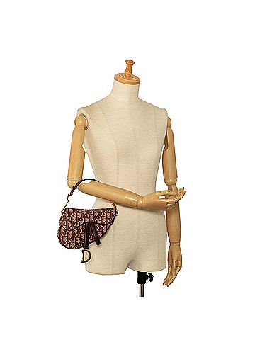 Dior Mini Oblique Canvas Saddle Bag (view 2)