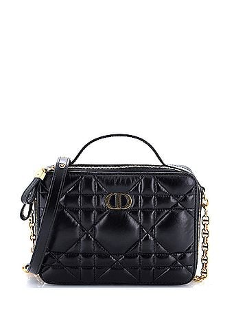 Christian Dior Caro Chain Box Bag Cannage Quilt Calfskin Small (view 1)