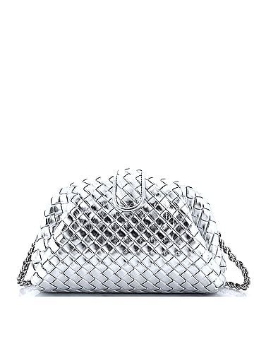 Bottega Veneta Lauren 1980 Clutch with Chain Intrecciato Nappa Teen (view 1)