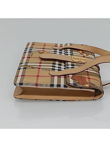 Burberry Nova Check Beige Synthetic Tote Bag (view 2)
